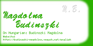 magdolna budinszki business card